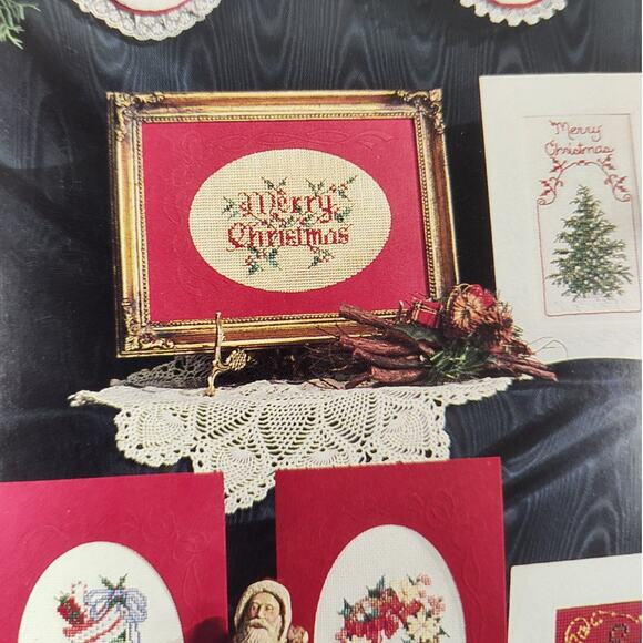 Country Cross Stitch With Love This Christmas Words, Tree, Poinsettia Patterns - Picture 3 of 4